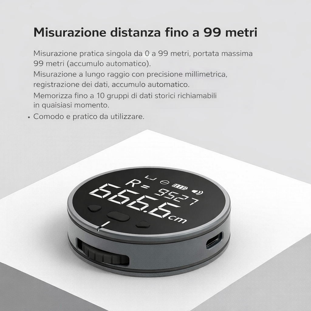 ZAMPEI.it™ Righello di Misurazione Elettronico