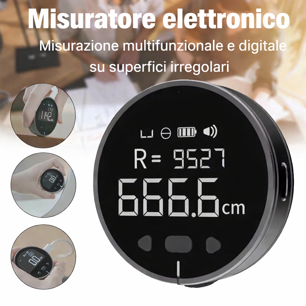 ZAMPEI.it™ Righello di Misurazione Elettronico